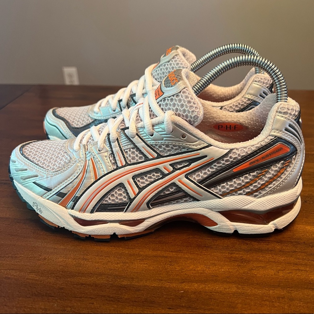 Asics Gel-Kayano 13 Women's Running Shoes Size 7 Silver/Orange TN750